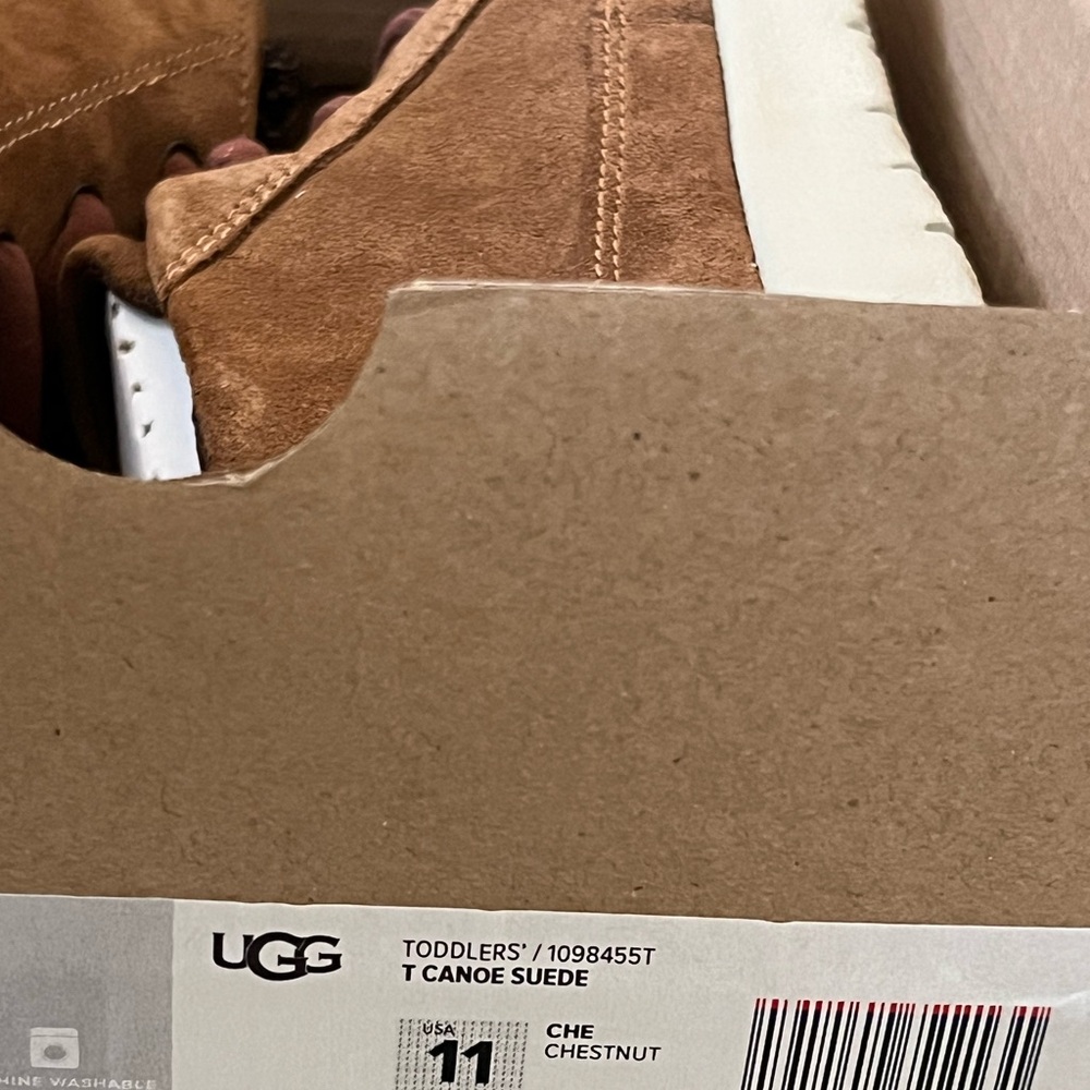New in box 
UGG Tan Suede toddler Chukka boot
